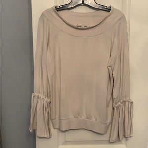 NEW Tan off-the-shoulder Express sweater